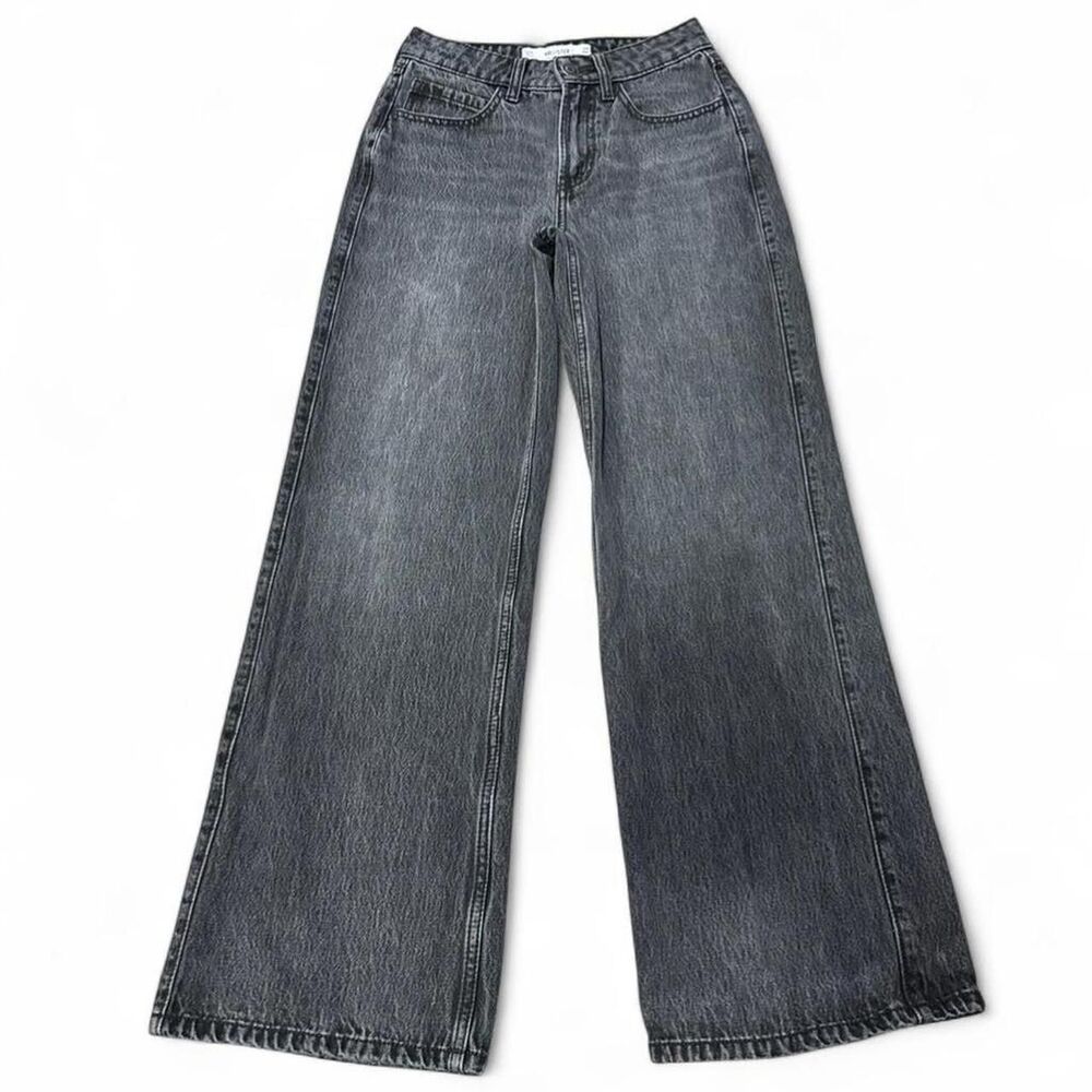Hollister-co Women's Black and Grey Jeans